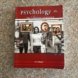 Psychology: The Science of Behavior 4e by R. H. Ettinger - Red Cover